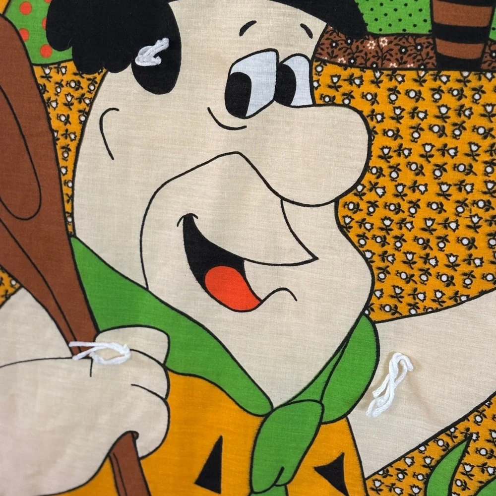 Flintstones Handmade Baby Quilt Hanna Barbera Vintage